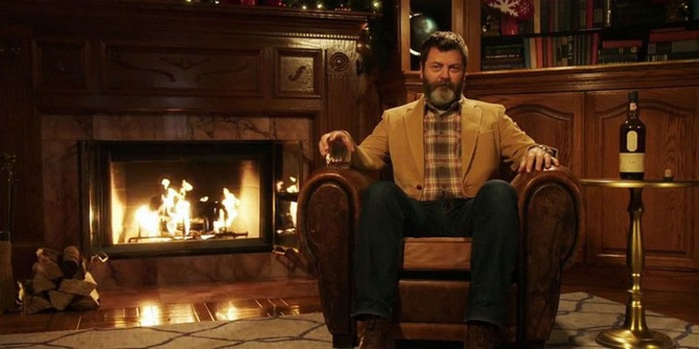 Nick Offerman’s ‘Holiday Yule Log’ Is Our New Very Favorite Christmas Thing (Video)