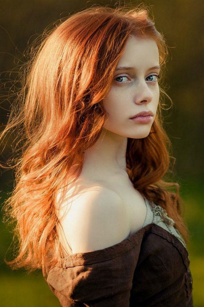 red haired models female