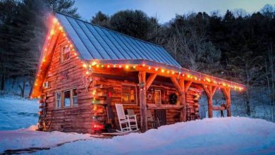 A Little Christmas Cabin In The Woods Is All I Need (1)