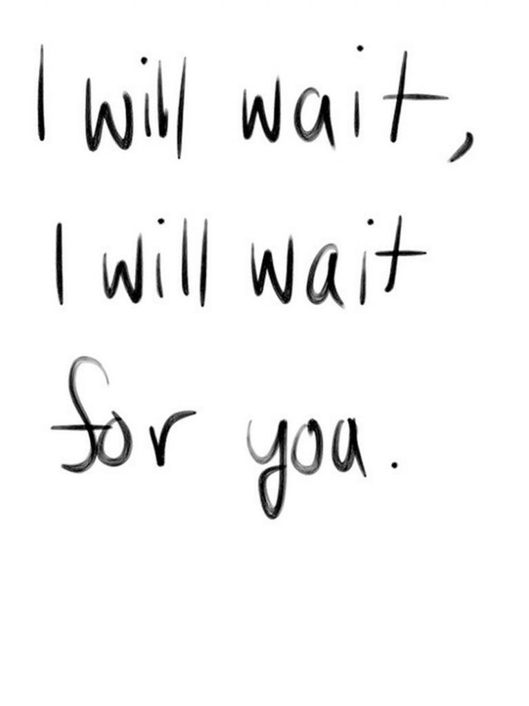 Will you wait for me перевод. I am not waiting.